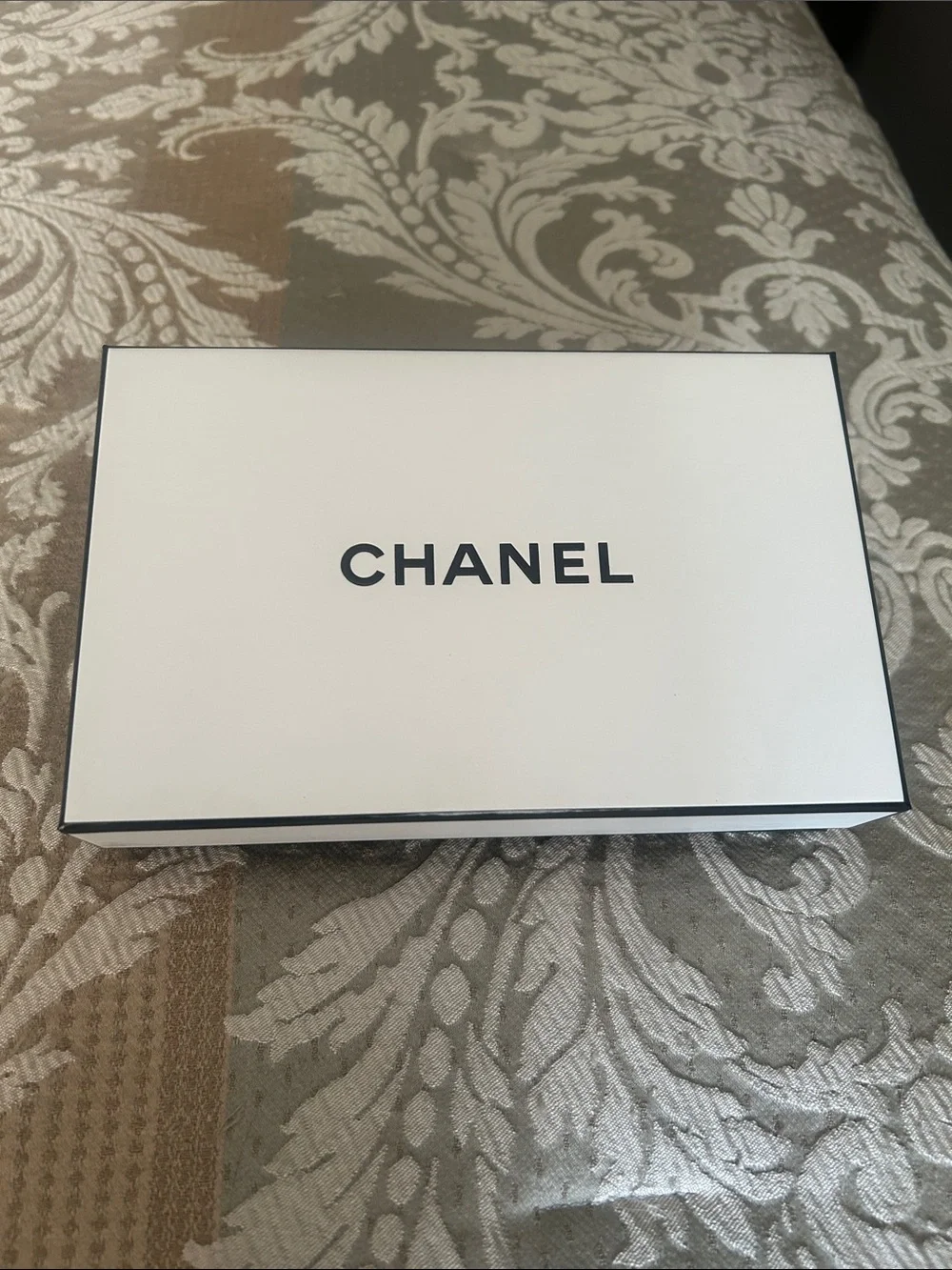 CHANEL White Box with Black Logo —  Accessories  Empty Box